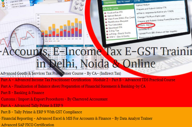 Job Oriented Accounting Course in Delhi, GST and Income Tax Course in Delhi