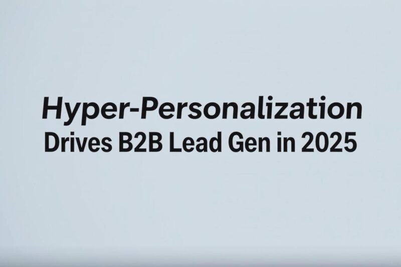 Hyper-Personalization Drives B2B Lead Gen in 2025