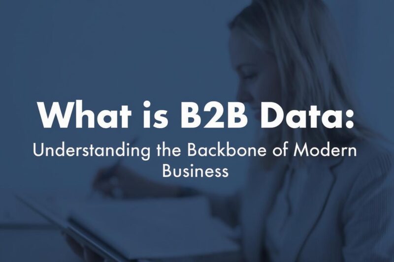 What is B2B Data: Understanding the Backbone of Modern Business