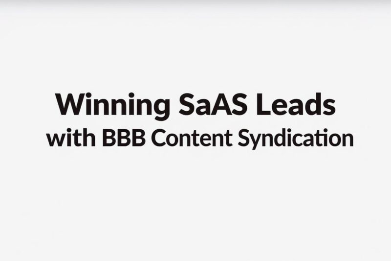 Winning SaaS Leads with B2B Content Syndication